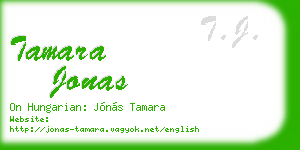 tamara jonas business card